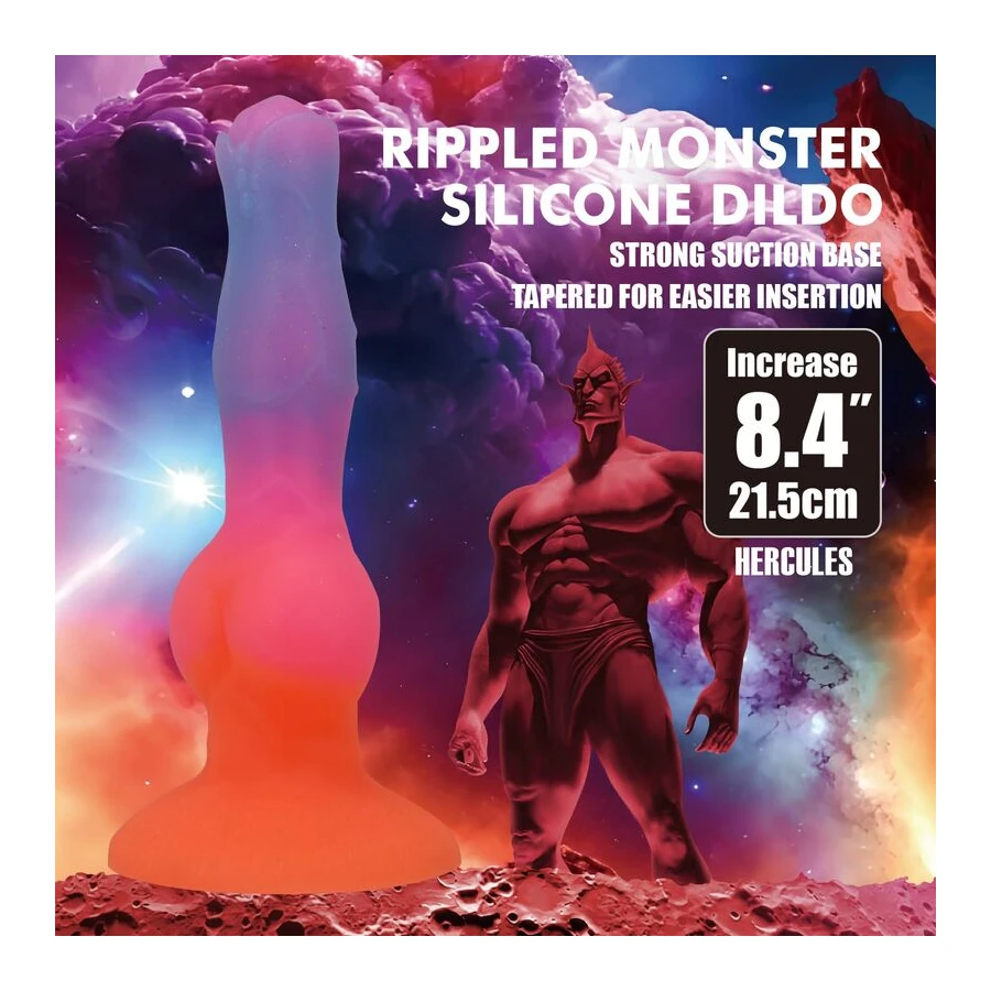 POWER MONSTERS - DILDO DE SILICONE HERCULES FANTASY 21,5 CM Ø 5 CM